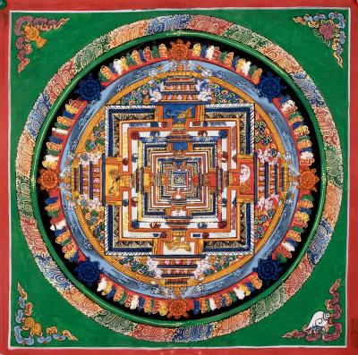Kalachakra Mandala Thangka For Wall Hanging |Yoga Meditation Canvas Art